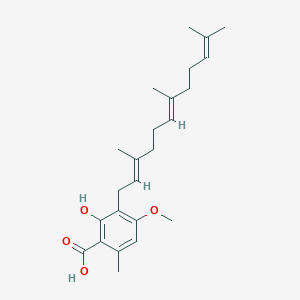 2-hydroxy-4-methoxy-6-methyl-3-[(2E,6E)-3,7,11-trimethyldodeca-2,6,10-trienyl]benzoic Acid