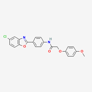 N-[4-(5-chloro-1,3-benzoxazol-2-yl)phenyl]-2-(4-methoxyphenoxy)acetamide