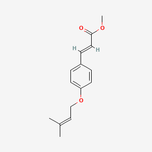 molecular formula C15H18O3 B1163448 methyl (E)-3-[4-(3-methylbut-2-enoxy)phenyl]prop-2-enoate CAS No. 81053-49-8