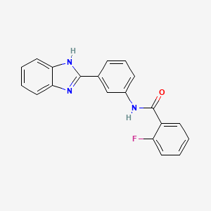 N-[3-(1H-benzimidazol-2-yl)phenyl]-2-fluorobenzamide