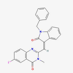 2-[(Z)-(1-benzyl-2-oxo-1,2-dihydro-3H-indol-3-ylidene)methyl]-6-iodo-3-methylquinazolin-4(3H)-one