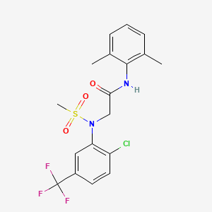 2-{N-[2-Chloro-5-(trifluoromethyl)phenyl]methanesulfonamido}-N-(2,6-dimethylphenyl)acetamide