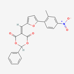 5-{[5-(2-Methyl-4-nitrophenyl)furan-2-yl]methylidene}-2-phenyl-1,3-dioxane-4,6-dione