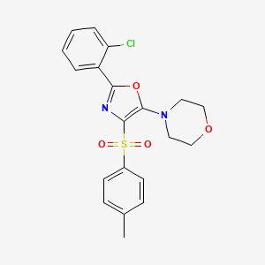 molecular formula C20H19ClN2O4S B11634542 4-{2-(2-Chlorophenyl)-4-[(4-methylphenyl)sulfonyl]-1,3-oxazol-5-yl}morpholine 