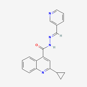 2-cyclopropyl-N'-[(E)-pyridin-3-ylmethylidene]quinoline-4-carbohydrazide