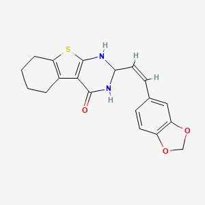 2-[(Z)-2-(1,3-benzodioxol-5-yl)ethenyl]-2,3,5,6,7,8-hexahydro[1]benzothieno[2,3-d]pyrimidin-4(1H)-one