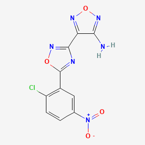 4-[5-(2-Chloro-5-nitrophenyl)-1,2,4-oxadiazol-3-yl]-1,2,5-oxadiazol-3-amine