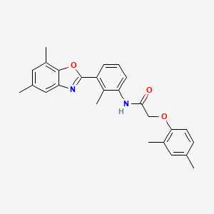 N-[3-(5,7-dimethyl-1,3-benzoxazol-2-yl)-2-methylphenyl]-2-(2,4-dimethylphenoxy)acetamide