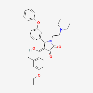 1-[2-(diethylamino)ethyl]-4-[(4-ethoxy-2-methylphenyl)carbonyl]-3-hydroxy-5-(3-phenoxyphenyl)-1,5-dihydro-2H-pyrrol-2-one