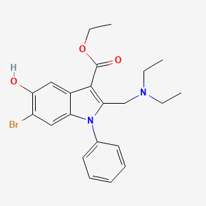 ethyl 6-bromo-2-[(diethylamino)methyl]-5-hydroxy-1-phenyl-1H-indole-3-carboxylate