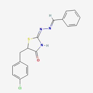 (2E)-2-[(2E)-benzylidenehydrazinylidene]-5-(4-chlorobenzyl)-1,3-thiazolidin-4-one