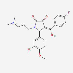 5-(3,4-dimethoxyphenyl)-1-[3-(dimethylamino)propyl]-4-(4-fluorobenzoyl)-3-hydroxy-2,5-dihydro-1H-pyrrol-2-one