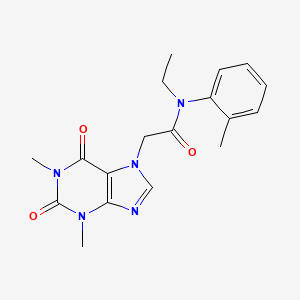 2-(1,3-dimethyl-2,6-dioxo-1,2,3,6-tetrahydro-7H-purin-7-yl)-N-ethyl-N-(2-methylphenyl)acetamide