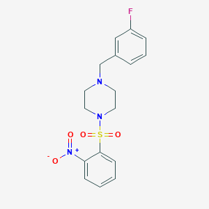 1-(3-Fluorobenzyl)-4-[(2-nitrophenyl)sulfonyl]piperazine