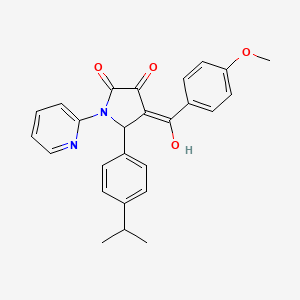 3-hydroxy-4-[(4-methoxyphenyl)carbonyl]-5-[4-(propan-2-yl)phenyl]-1-(pyridin-2-yl)-1,5-dihydro-2H-pyrrol-2-one