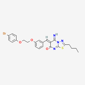 (6Z)-6-{3-[2-(4-bromophenoxy)ethoxy]benzylidene}-2-butyl-5-imino-5,6-dihydro-7H-[1,3,4]thiadiazolo[3,2-a]pyrimidin-7-one