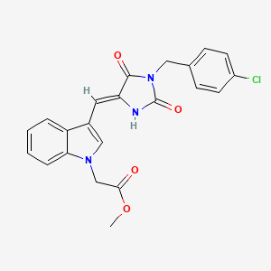 methyl (3-{(Z)-[1-(4-chlorobenzyl)-2-hydroxy-5-oxo-1,5-dihydro-4H-imidazol-4-ylidene]methyl}-1H-indol-1-yl)acetate