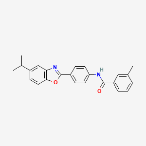 3-methyl-N-{4-[5-(propan-2-yl)-1,3-benzoxazol-2-yl]phenyl}benzamide