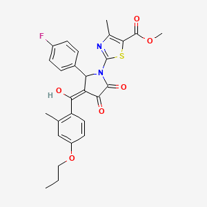 methyl 2-{2-(4-fluorophenyl)-4-hydroxy-3-[(2-methyl-4-propoxyphenyl)carbonyl]-5-oxo-2,5-dihydro-1H-pyrrol-1-yl}-4-methyl-1,3-thiazole-5-carboxylate