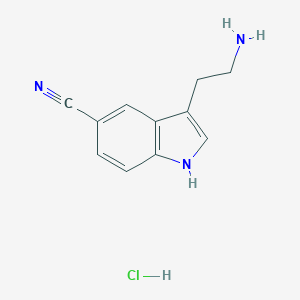 molecular formula C11H12ClN3 B011635 3-(2-氨基乙基)-1H-吲哚-5-腈盐酸盐 CAS No. 101831-71-4