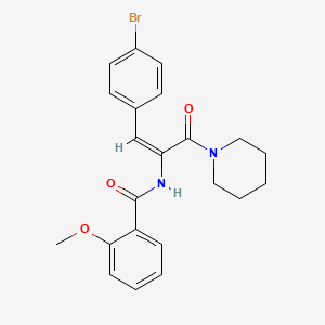 N-[(1E)-1-(4-bromophenyl)-3-oxo-3-(piperidin-1-yl)prop-1-en-2-yl]-2-methoxybenzamide