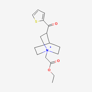 1-(2-Ethoxy-2-oxoethyl)-3-(thiophen-2-ylcarbonyl)-1-azoniabicyclo[2.2.2]octane