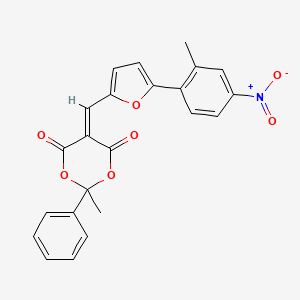 2-Methyl-5-{[5-(2-methyl-4-nitrophenyl)furan-2-yl]methylidene}-2-phenyl-1,3-dioxane-4,6-dione