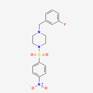 1-(3-Fluorobenzyl)-4-[(4-nitrophenyl)sulfonyl]piperazine