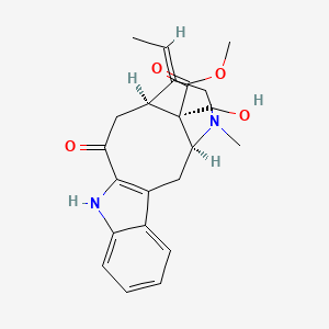 methyl (1S,14S,15E,18R)-15-ethylidene-18-(hydroxymethyl)-17-methyl-12-oxo-10,17-diazatetracyclo[12.3.1.03,11.04,9]octadeca-3(11),4,6,8-tetraene-18-carboxylate