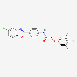 N-[4-(5-chloro-1,3-benzoxazol-2-yl)phenyl]-2-(4-chloro-3,5-dimethylphenoxy)acetamide