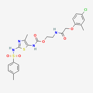 2-[2-(4-Chloro-2-methylphenoxy)acetamido]ethyl N-[4-methyl-2-(4-methylbenzenesulfonamido)-1,3-thiazol-5-YL]carbamate