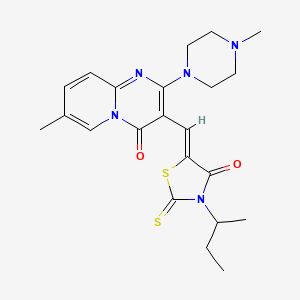 3-[(Z)-(3-sec-butyl-4-oxo-2-thioxo-1,3-thiazolidin-5-ylidene)methyl]-7-methyl-2-(4-methylpiperazin-1-yl)-4H-pyrido[1,2-a]pyrimidin-4-one