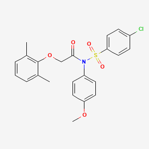 N-[(4-chlorophenyl)sulfonyl]-2-(2,6-dimethylphenoxy)-N-(4-methoxyphenyl)acetamide