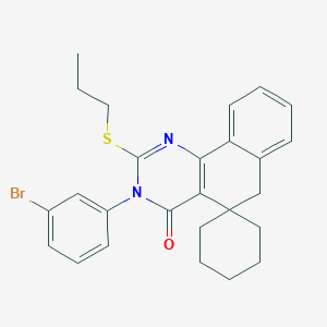 3-(3-Bromophenyl)-2-(propylsulfanyl)-4,6-dihydro-3H-spiro[benzo[H]quinazoline-5,1'-cyclohexan]-4-one