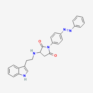 2,5-Pyrrolidinedione, 3-[[2-(1H-indol-3-yl)ethyl]amino]-1-[4-(2-phenyldiazenyl)phenyl]-