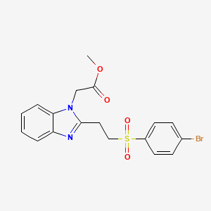 Methyl 2-[2-[(4-bromophenyl)sulfonyl]ethyl]-1H-benzimidazole-1-acetate