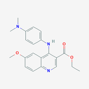 Ethyl 4-{[4-(dimethylamino)phenyl]amino}-6-methoxyquinoline-3-carboxylate