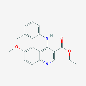 Ethyl 6-methoxy-4-[(3-methylphenyl)amino]quinoline-3-carboxylate