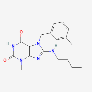 8-(butylamino)-3-methyl-7-[(3-methylphenyl)methyl]-2,3,6,7-tetrahydro-1H-purine-2,6-dione