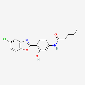 N-[4-(5-chloro-1,3-benzoxazol-2-yl)-3-hydroxyphenyl]pentanamide