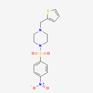 1-[(4-Nitrophenyl)sulfonyl]-4-(thiophen-2-ylmethyl)piperazine