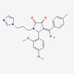 5-(2,4-dimethoxyphenyl)-3-hydroxy-1-[3-(1H-imidazol-1-yl)propyl]-4-[(4-methylphenyl)carbonyl]-1,5-dihydro-2H-pyrrol-2-one