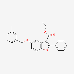 Ethyl 5-[(2,5-dimethylphenyl)methoxy]-2-phenyl-1-benzofuran-3-carboxylate