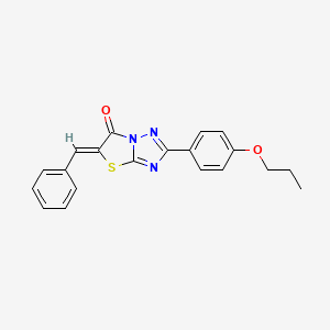 (5Z)-5-benzylidene-2-(4-propoxyphenyl)[1,3]thiazolo[3,2-b][1,2,4]triazol-6(5H)-one