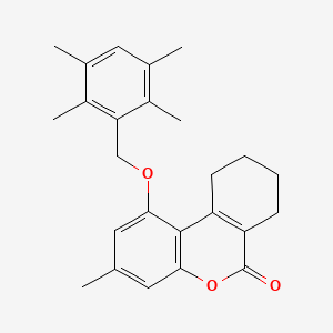 3-methyl-1-[(2,3,5,6-tetramethylbenzyl)oxy]-7,8,9,10-tetrahydro-6H-benzo[c]chromen-6-one