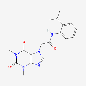 2-(1,3-dimethyl-2,6-dioxo-1,2,3,6-tetrahydro-7H-purin-7-yl)-N-(2-isopropylphenyl)acetamide