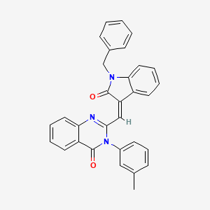 2-[(Z)-(1-benzyl-2-oxo-1,2-dihydro-3H-indol-3-ylidene)methyl]-3-(3-methylphenyl)quinazolin-4(3H)-one