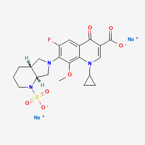 molecular formula C₂₁H₂₂FN₃Na₂O₇S B1163624 Moxifloxacin N-Sulfate Disodium Salt 