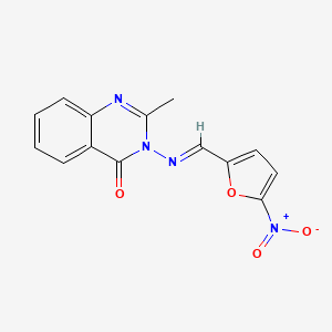 2-methyl-3-{[(E)-(5-nitrofuran-2-yl)methylidene]amino}quinazolin-4(3H)-one