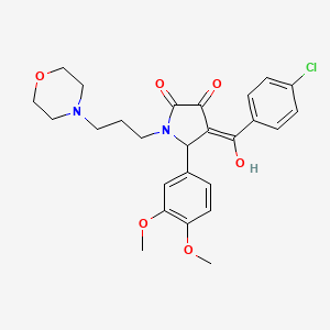 4-[(4-chlorophenyl)carbonyl]-5-(3,4-dimethoxyphenyl)-3-hydroxy-1-[3-(morpholin-4-yl)propyl]-1,5-dihydro-2H-pyrrol-2-one